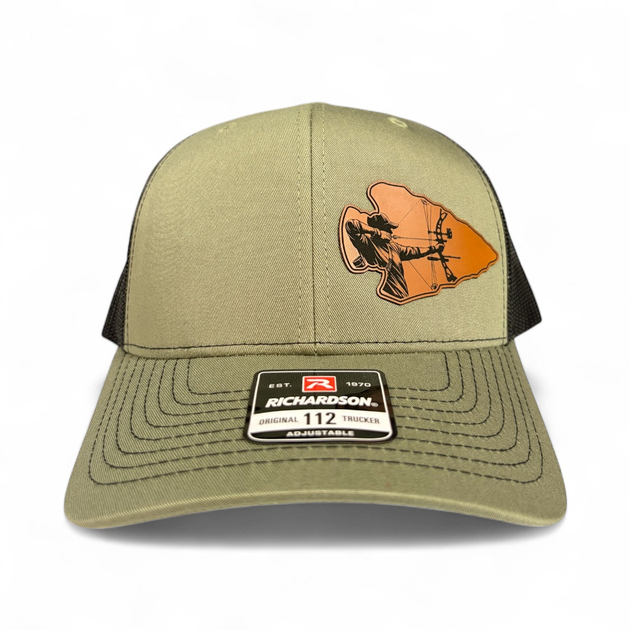 Bow Hunting Richardson 112 Leather Patch Trucker Hat