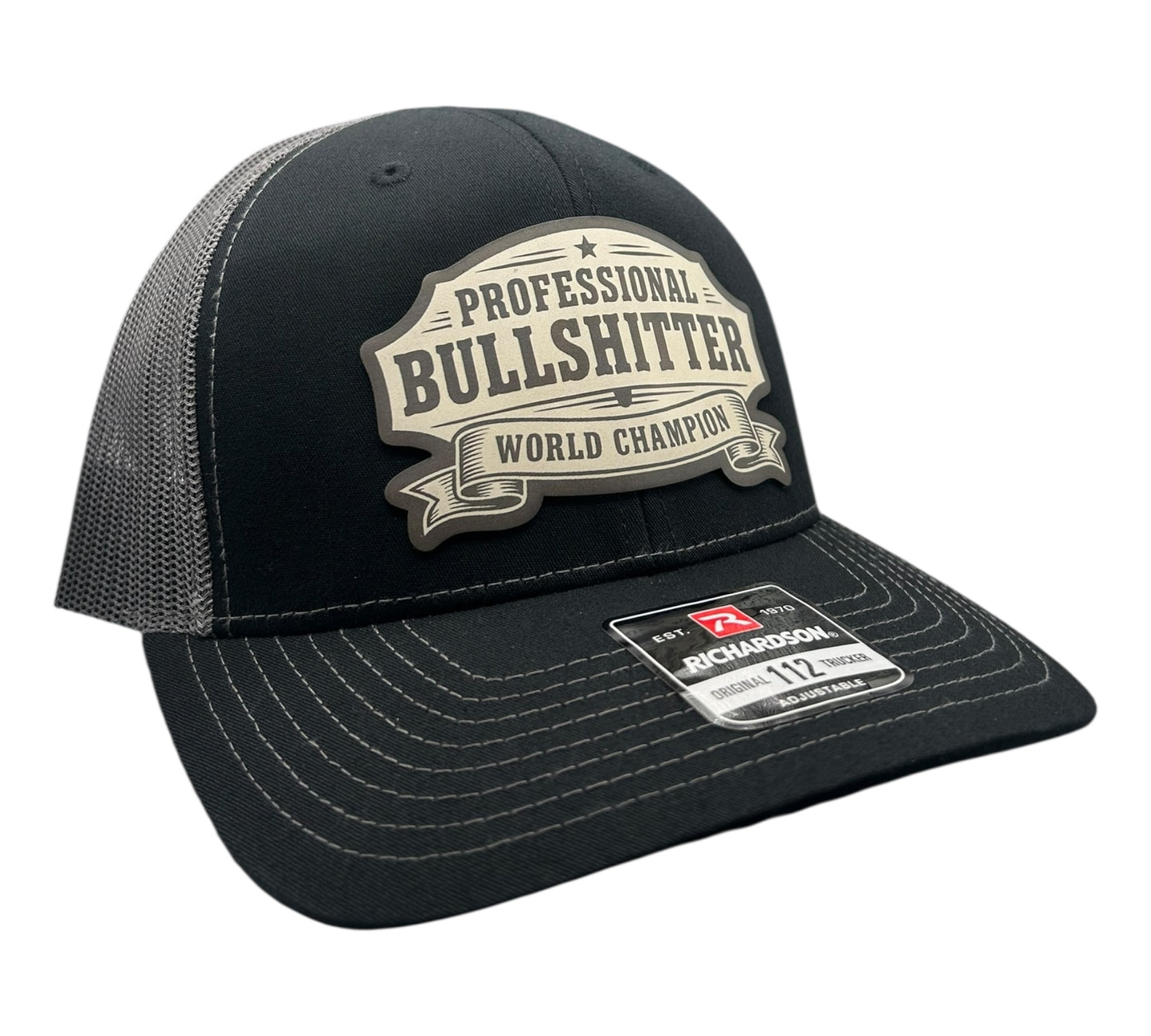 Professional Bullshitter - Richardson Leather Patch Trucker Hat - Multiple Colors