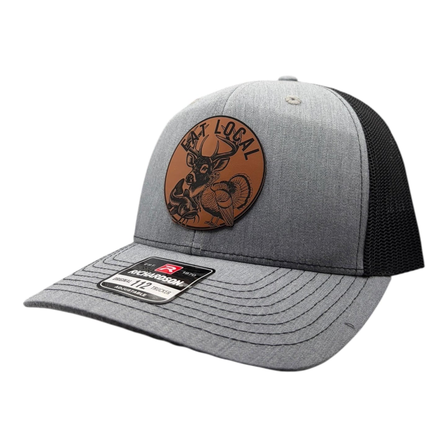 Eat Local - Richardson 112 Leather Patch Trucker Hat
