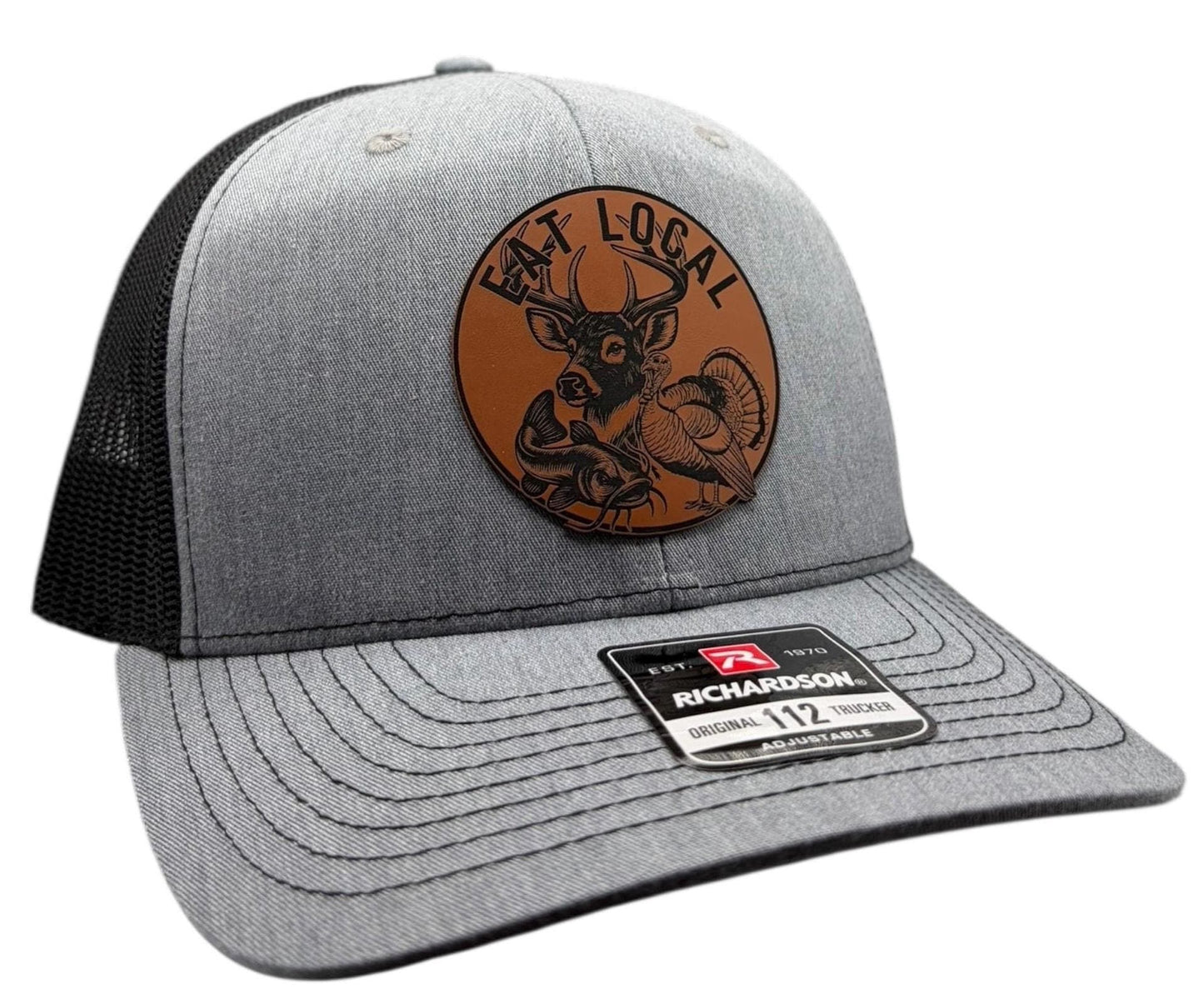 Eat Local - Richardson 112 Leather Patch Trucker Hat