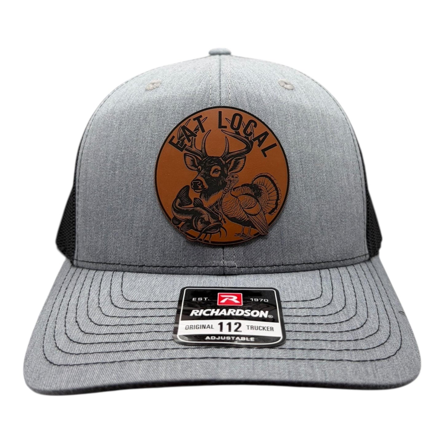 Eat Local - Richardson 112 Leather Patch Trucker Hat