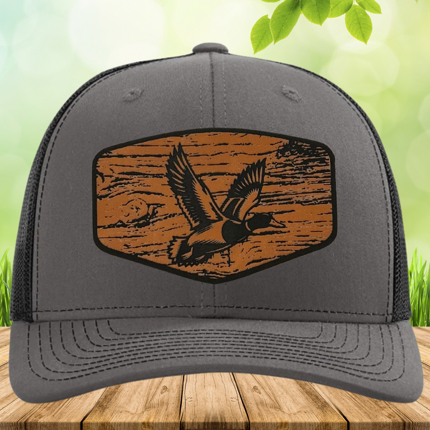 Outdoors Leather Patch Hats