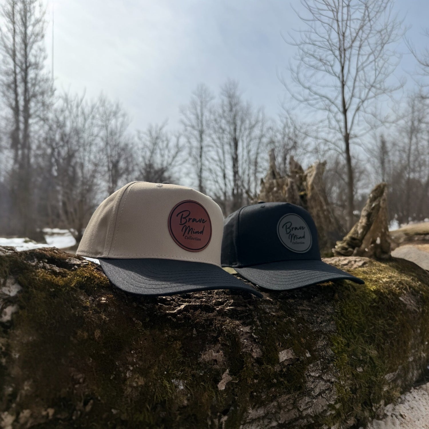 Brave Mind Leather Patch Hats