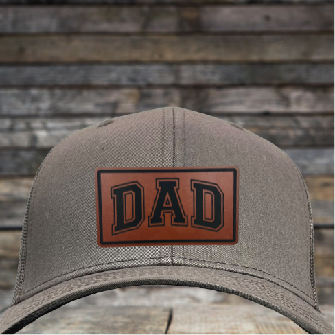 Dad Hat - Custom Engraved Leather Patch Trucker Hat for Those Dads in Your Life - Build Your Hat