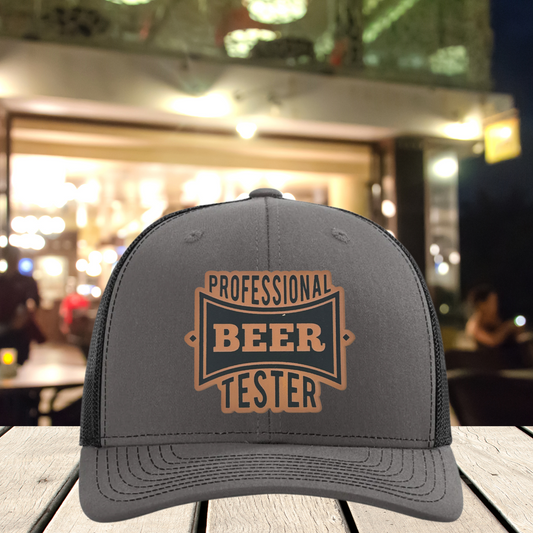 Professional Beer Tester Hat – Funny Beer Patch Hat – Trucker Hat for Beer Lovers – Craft Beer Gift – Gag Gift for Him