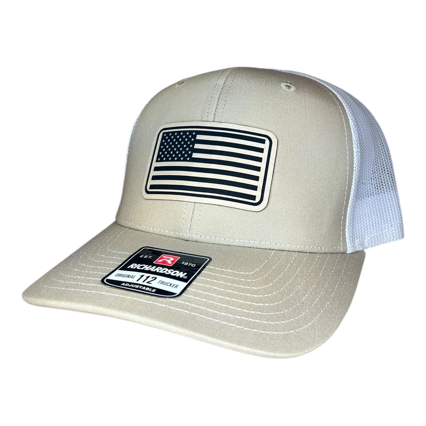 American Flag Leather Patch Hat