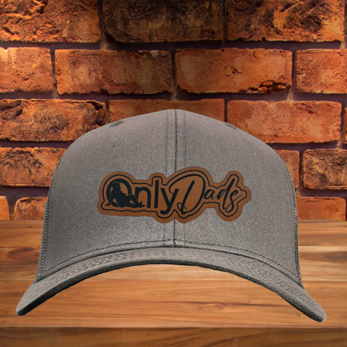 Funny Only Dads Hat - Leather Patch Cap for Proud Fathers - Funny Gift Idea