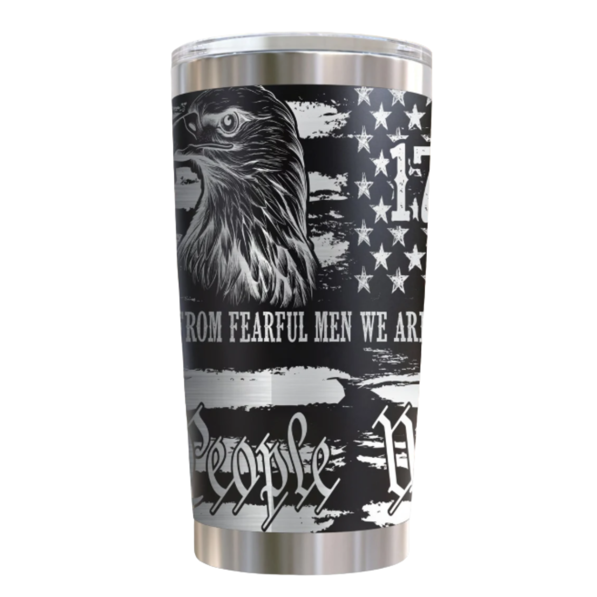 1776 We The People Engraved Tumbler – Full Wrap Patriotic Stainless Steel Cup