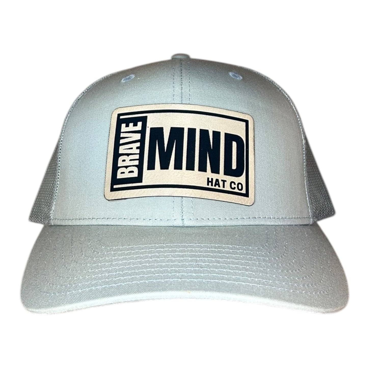 Brave Mind Simple Leather Patch Hat