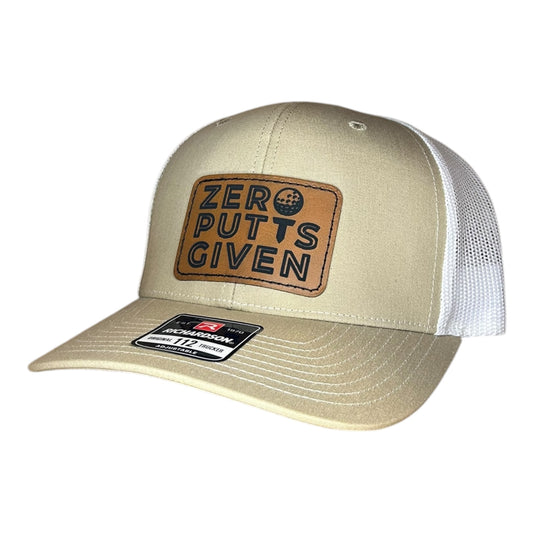 Zero Putts Given Leather Patch Hat