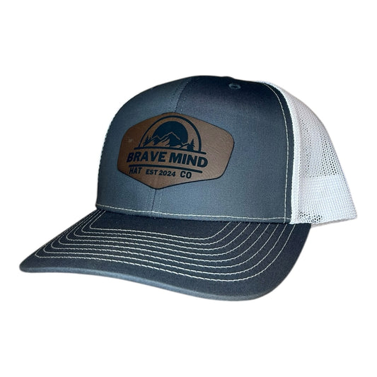 Brave Mind Mountain Leather Patch Hat