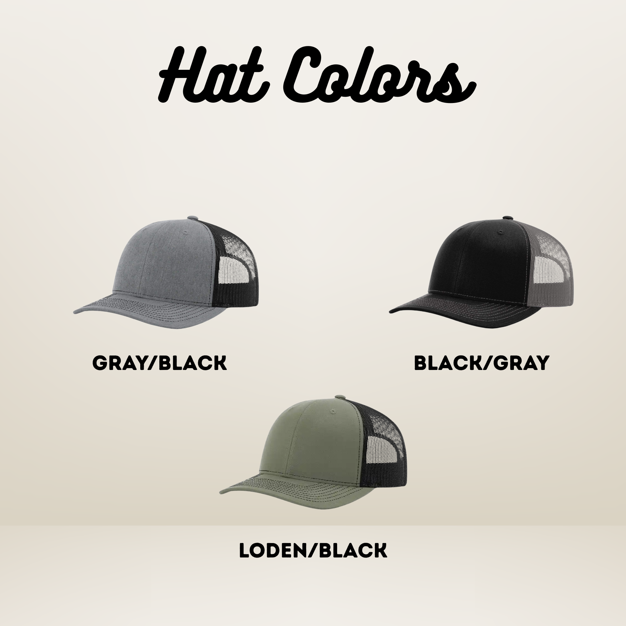 a group of hats with different colors on them