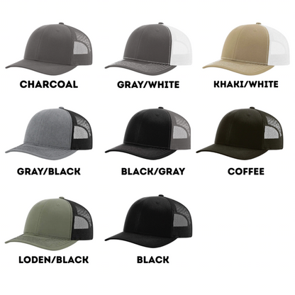 a group of hats with different colors and sizes