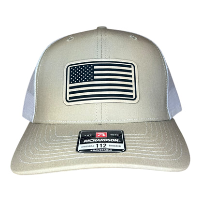 American Flag Leather Patch Hat