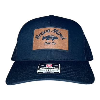 Brave Mind Fish Leather Patch Hat