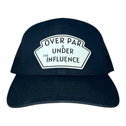 Over Par and Under The Influence Leather Patch Hat