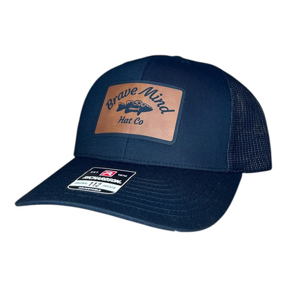 Brave Mind Fish Leather Patch Hat