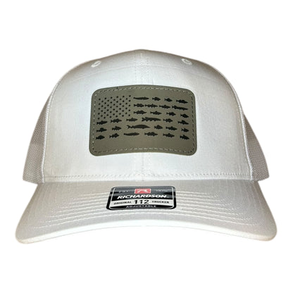 Fish Flag Leather Patch Hat