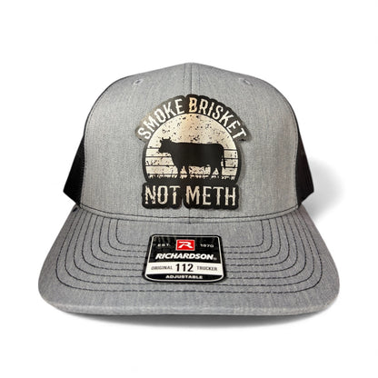 Smoke Brisket Not Meth Hat - Richardson 112 Trucker Hat - Multiple Colors