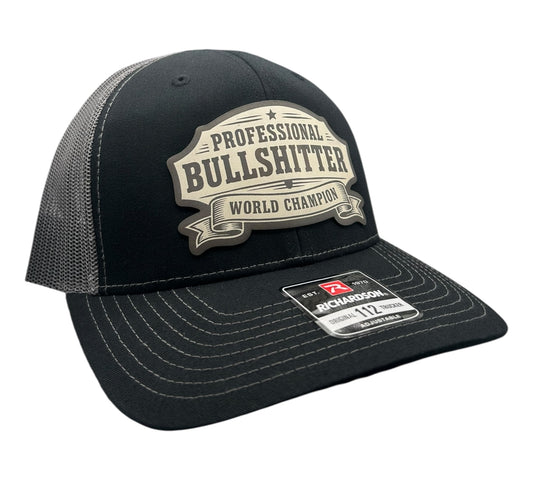 Professional Bullshitter - Richardson Leather Patch Trucker Hat - Multiple Colors