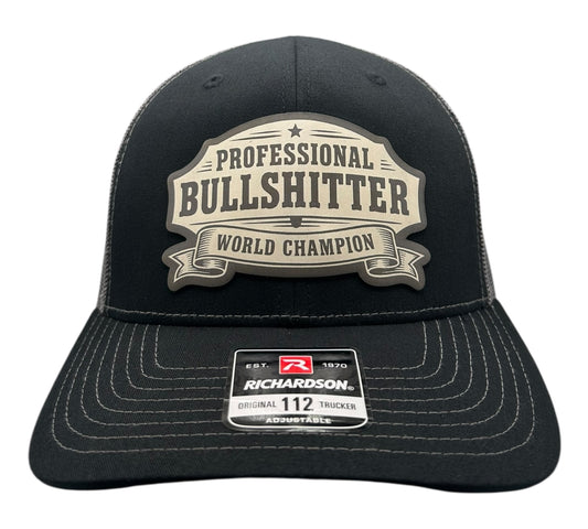 Professional Bullshitter - Richardson Leather Patch Trucker Hat - Multiple Colors
