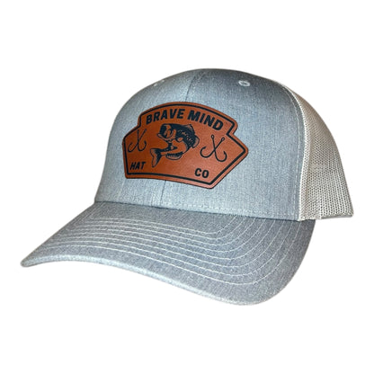 Brave Mind Fishing Leather Patch Hat