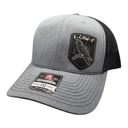 F Caw F - Richardson Leather Patch Trucker Hat - Multiple Colors