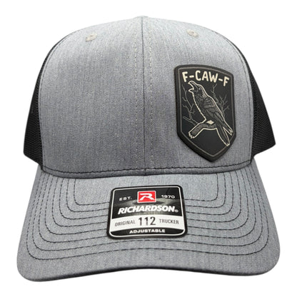 F Caw F - Richardson Leather Patch Trucker Hat - Multiple Colors