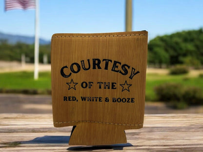 Courtesy of the Red, White & Booze Can Cooler, Funny Koozie 4th of July Beer Sleeve Patriotic Drink Holder Summer BBQ Party Favor