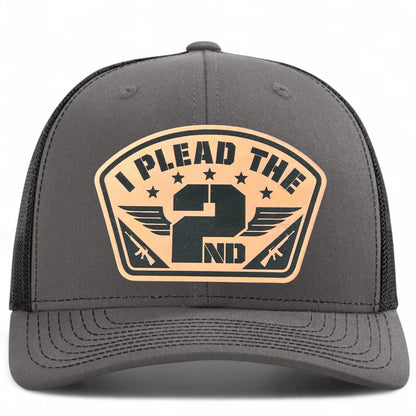 Plead the 2nd Amendment Hat - Richardson 112 Leather Patch Trucker Cap