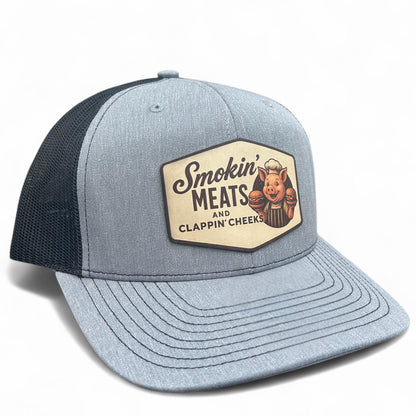 Smokin Meats - Richardson Leather Patch Hat - Multiple Colors