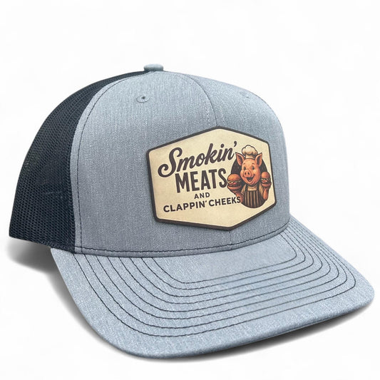 Smokin Meats - Richardson Leather Patch Hat - Multiple Colors
