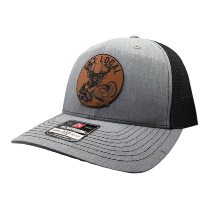 Eat Local - Richardson 112 Leather Patch Trucker Hat