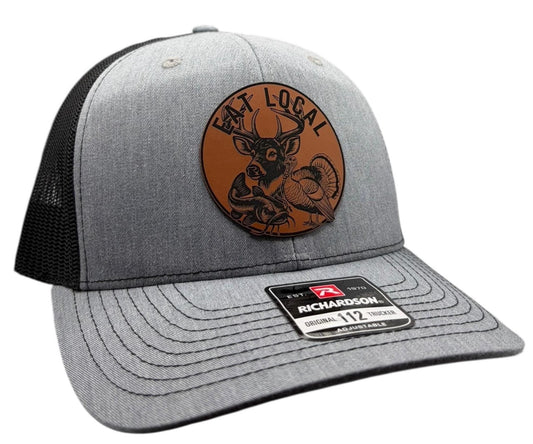 Eat Local - Richardson 112 Leather Patch Trucker Hat