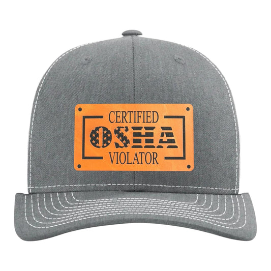 Certified OSHA Violator - Richardson 112 Leather Patch Trucker Hat