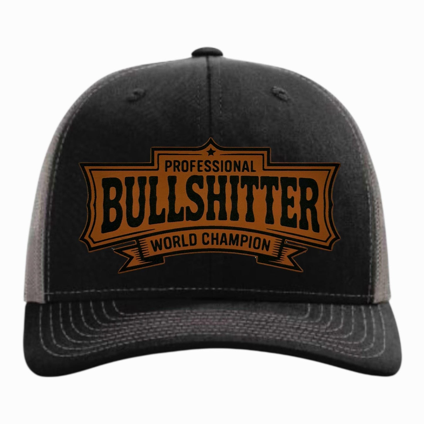 Professional Bullshitter Richardson 112 Leather Patch Trucker Hat
