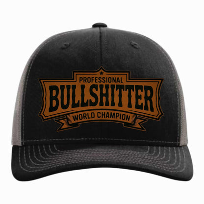 Professional Bullshitter Richardson 112 Leather Patch Trucker Hat