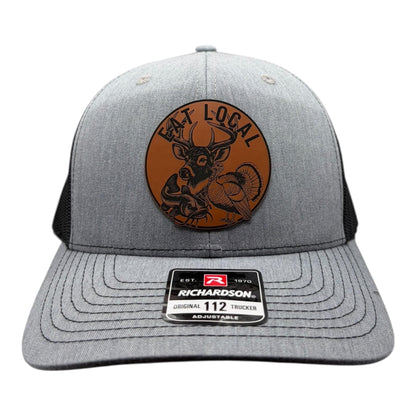 Eat Local - Richardson 112 Leather Patch Trucker Hat