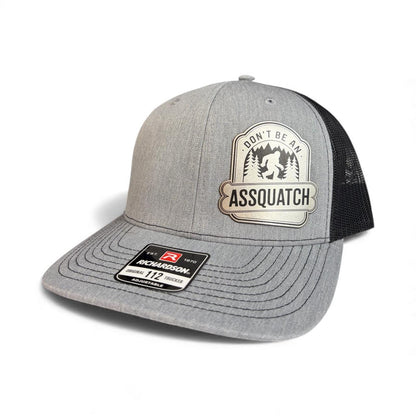Assquatch Bigfoot Trucker Hat  Funny Leather Patch Richardson 112 Cap