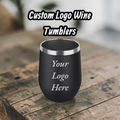 12oz Engraved Wine Tumbler - Add Your Logo or Design