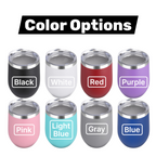 12oz Engraved Wine Tumbler - Add Your Logo or Design